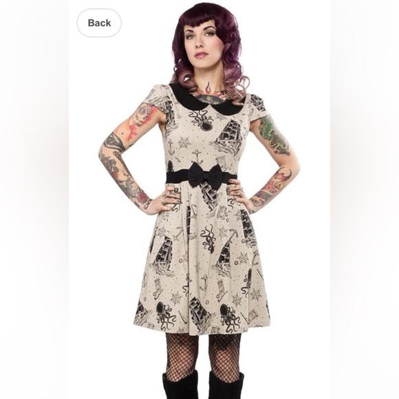 Sourpuss Lizzie Nautical Dress Size M - Picture 1 of 15